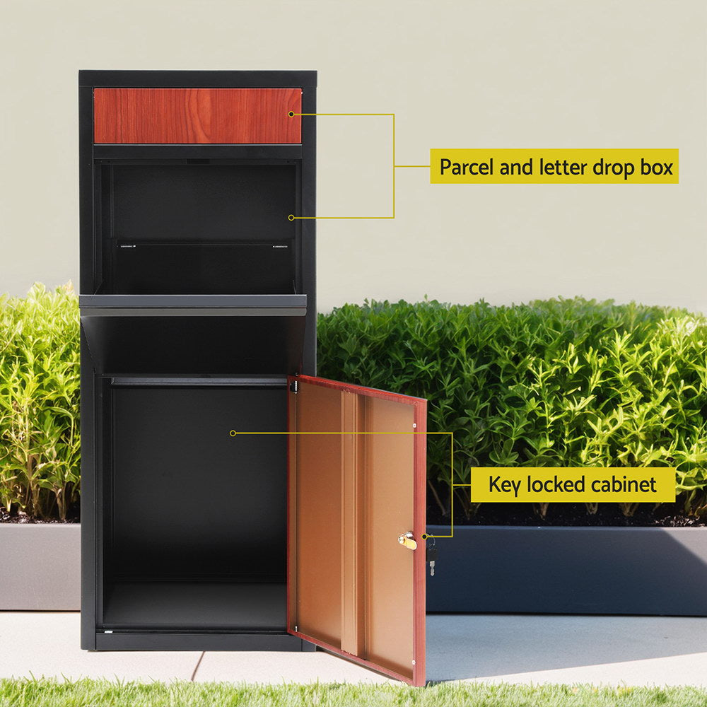 Storage Cabinets & Lockers: Gardeon Parcel Letterbox Drop Box Package Black