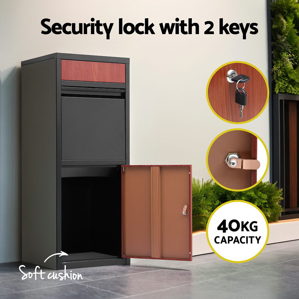 Storage Cabinets & Lockers: Gardeon Parcel Letterbox Drop Box Package Black
