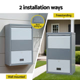 Storage Cabinets & Lockers: Gardeon Parcel Letterbox Drop Box Package Grey