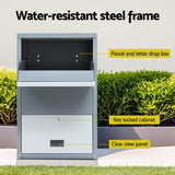 Storage Cabinets & Lockers: Gardeon Parcel Letterbox Drop Box Package Grey