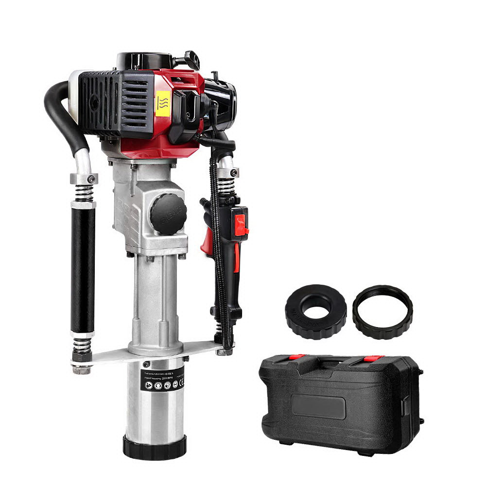 Outdoor Power Equipment: Giantz Petrol Post Driver 2-Stroke 32.7CC Rammer Pile Star Picket Fence Hole Red