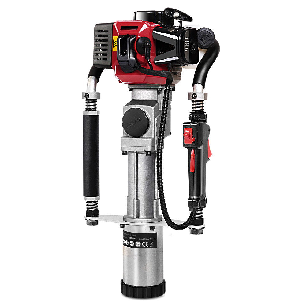 Outdoor Power Equipment: Giantz Petrol Post Driver 2-Stroke 32.7CC Rammer Pile Star Picket Fence Hole Red