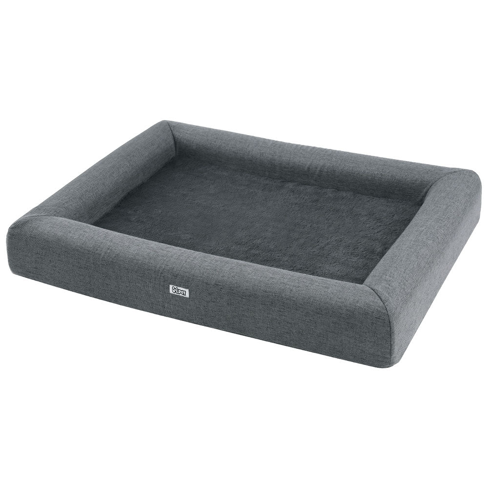 Dog Beds: i.Pet Pet Bed Dog Cat Large Calming Soft Sofa Cushion Egg Crate Washable Grey