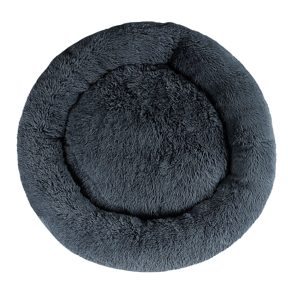Dog Beds: i.Pet Pet Bed Dog Cat 110cm Calming Extra Large Soft Plush Dark Grey