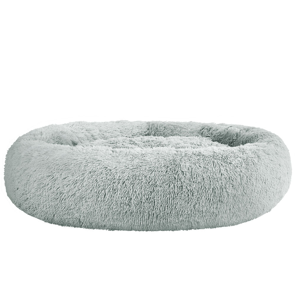 Dog Beds: i.Pet Pet Bed Dog Cat 110cm Calming Extra Large Soft Plush Light Grey