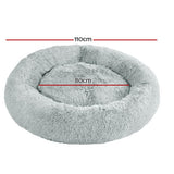 Dog Beds: i.Pet Pet Bed Dog Cat 110cm Calming Extra Large Soft Plush Light Grey