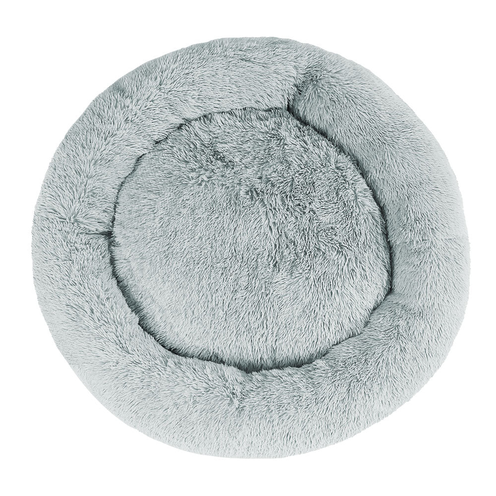 Dog Beds: i.Pet Pet Bed Dog Cat 110cm Calming Extra Large Soft Plush Light Grey