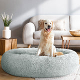 Dog Beds: i.Pet Pet Bed Dog Cat 110cm Calming Extra Large Soft Plush Light Grey
