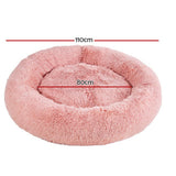 Dog Beds: i.Pet Pet Bed Dog Cat 110cm Calming Extra Large Soft Plush Pink
