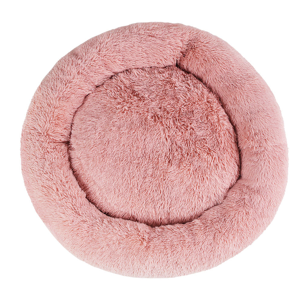 Dog Beds: i.Pet Pet Bed Dog Cat 110cm Calming Extra Large Soft Plush Pink