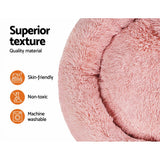 Dog Beds: i.Pet Pet Bed Dog Cat 110cm Calming Extra Large Soft Plush Pink