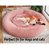 Dog Beds: i.Pet Pet Bed Dog Cat 110cm Calming Extra Large Soft Plush Pink