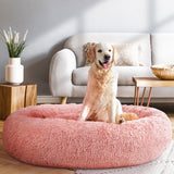 Dog Beds: i.Pet Pet Bed Dog Cat 110cm Calming Extra Large Soft Plush Pink