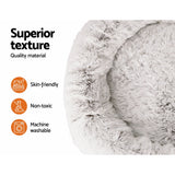 Dog Beds: i.Pet Pet Bed Dog Cat 110cm Calming Extra Large Soft Plush White Brown