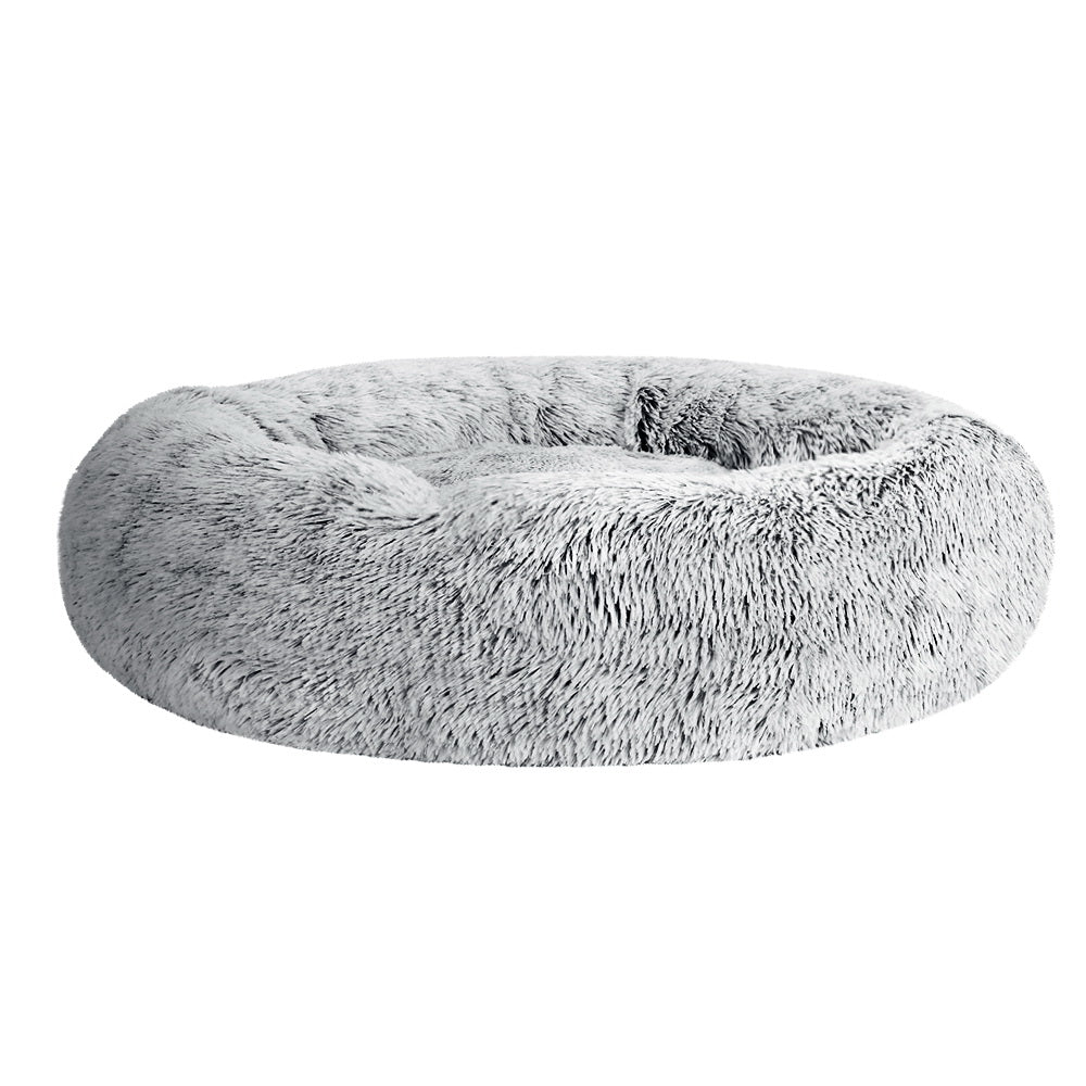Dog Beds: i.Pet Pet Bed Dog Cat 90cm Large Calming Soft Plush Light Charcoal