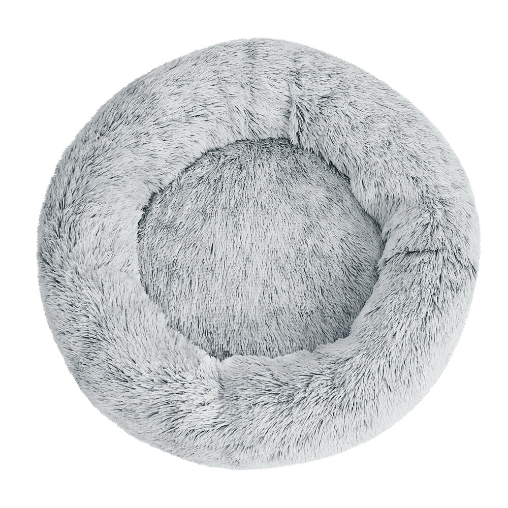 Dog Beds: i.Pet Pet Bed Dog Cat 90cm Large Calming Soft Plush Light Charcoal