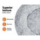 Dog Beds: i.Pet Pet Bed Dog Cat 90cm Large Calming Soft Plush Light Charcoal
