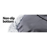 Dog Beds: i.Pet Pet Bed Dog Cat 90cm Large Calming Soft Plush Light Charcoal