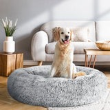 Dog Beds: i.Pet Pet Bed Dog Cat 90cm Large Calming Soft Plush Light Charcoal