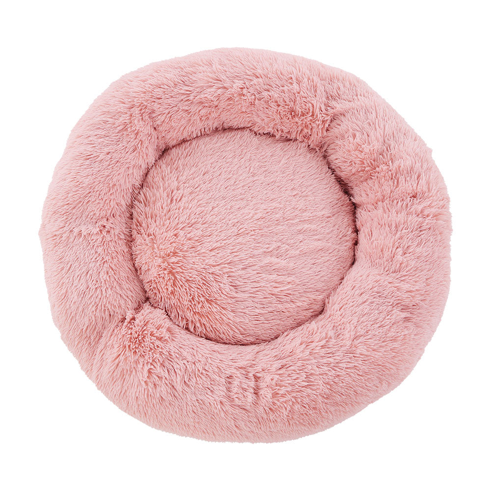 Dog Beds: i.Pet Pet Bed Dog Cat 90cm Large Calming Soft Plush Pink