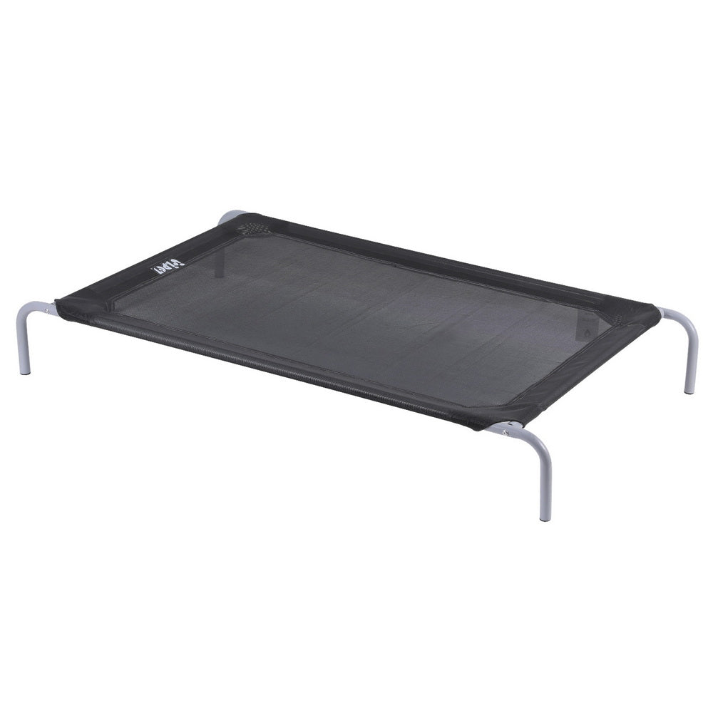 Dog Beds: i.Pet Pet Dog Bed Elevated Trampoline Durable Raised Heavy Duty Large Dogs 90x137cm Black