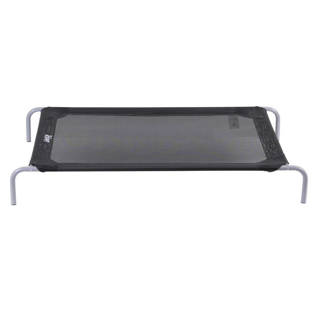 Dog Beds: i.Pet Pet Dog Bed Elevated Trampoline Durable Raised Heavy Duty Large Dogs 90x137cm Black