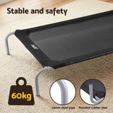 Dog Beds: i.Pet Pet Dog Bed Elevated Trampoline Durable Raised Heavy Duty Large Dogs 90x137cm Black