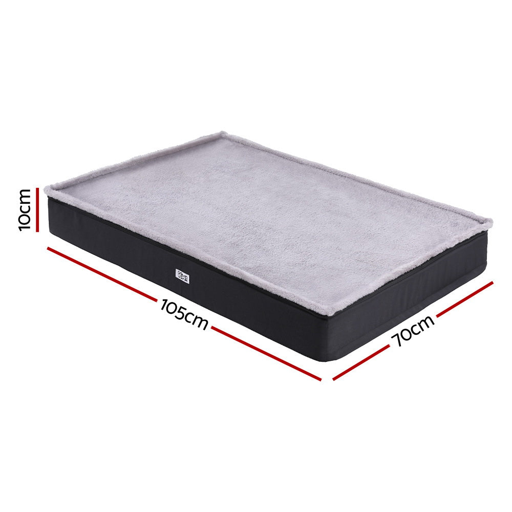 Dog Beds: i.Pet Pet Bed Dog Cat Large Calming Soft Sofa Foam Cushion Washable Cover Grey