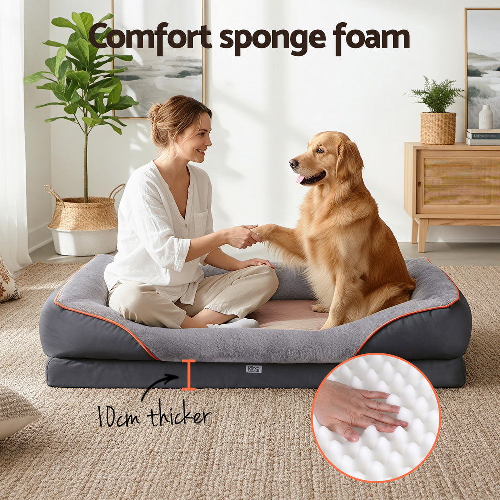 Dog Beds: i.Pet Pet Bed Orthopedic Washable Dog Bed Plush Fleece Sofa Cushion Mat