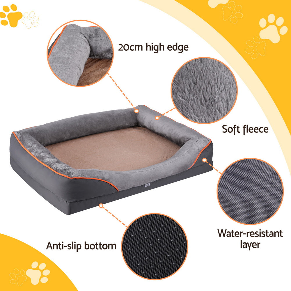Dog Beds: i.Pet Pet Bed Orthopedic Washable Dog Bed Plush Fleece Sofa Cushion Mat