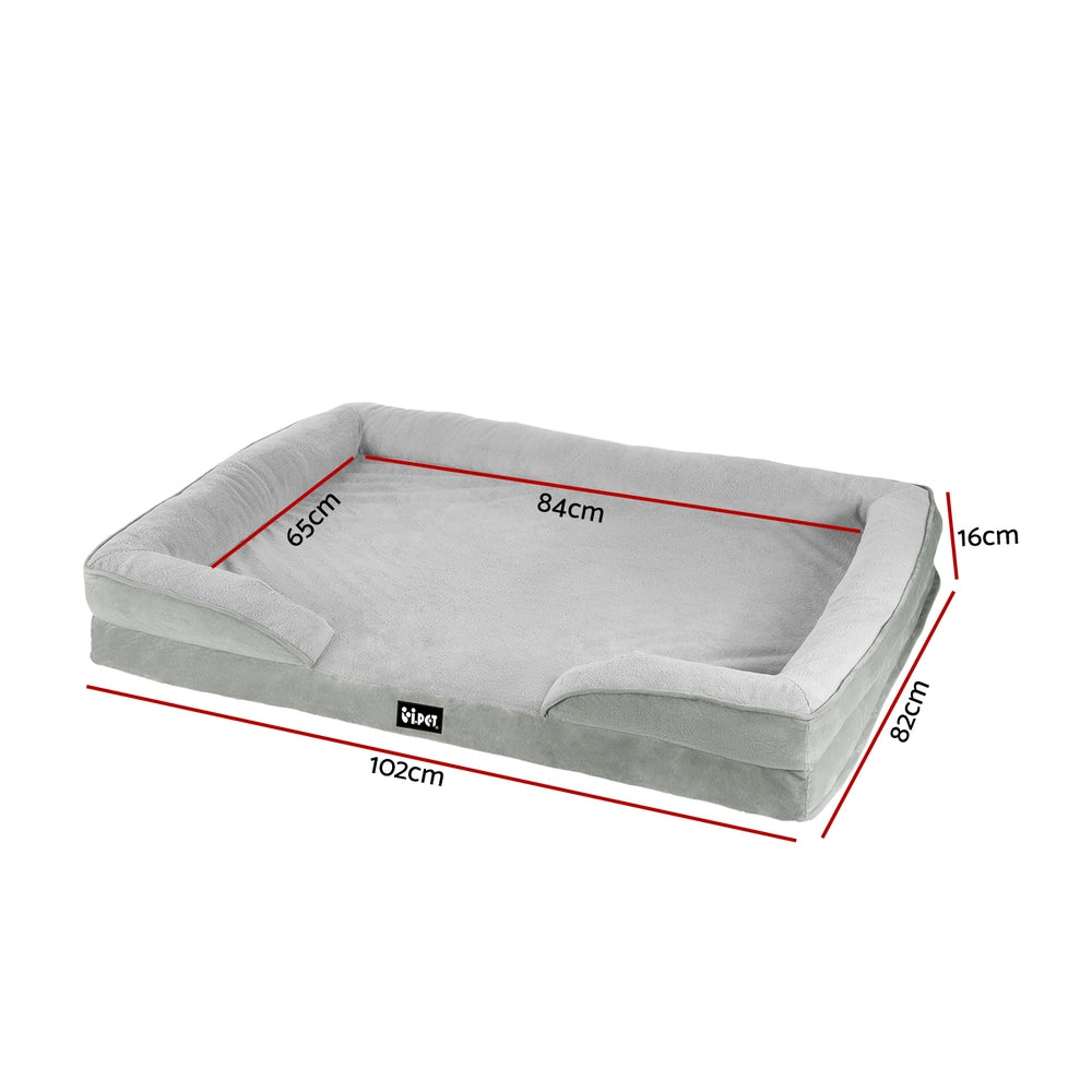 Dog Beds: i.Pet Pet Bed Dog Calming Soft Cushion Egg Crate Large Sofa Removable Washable