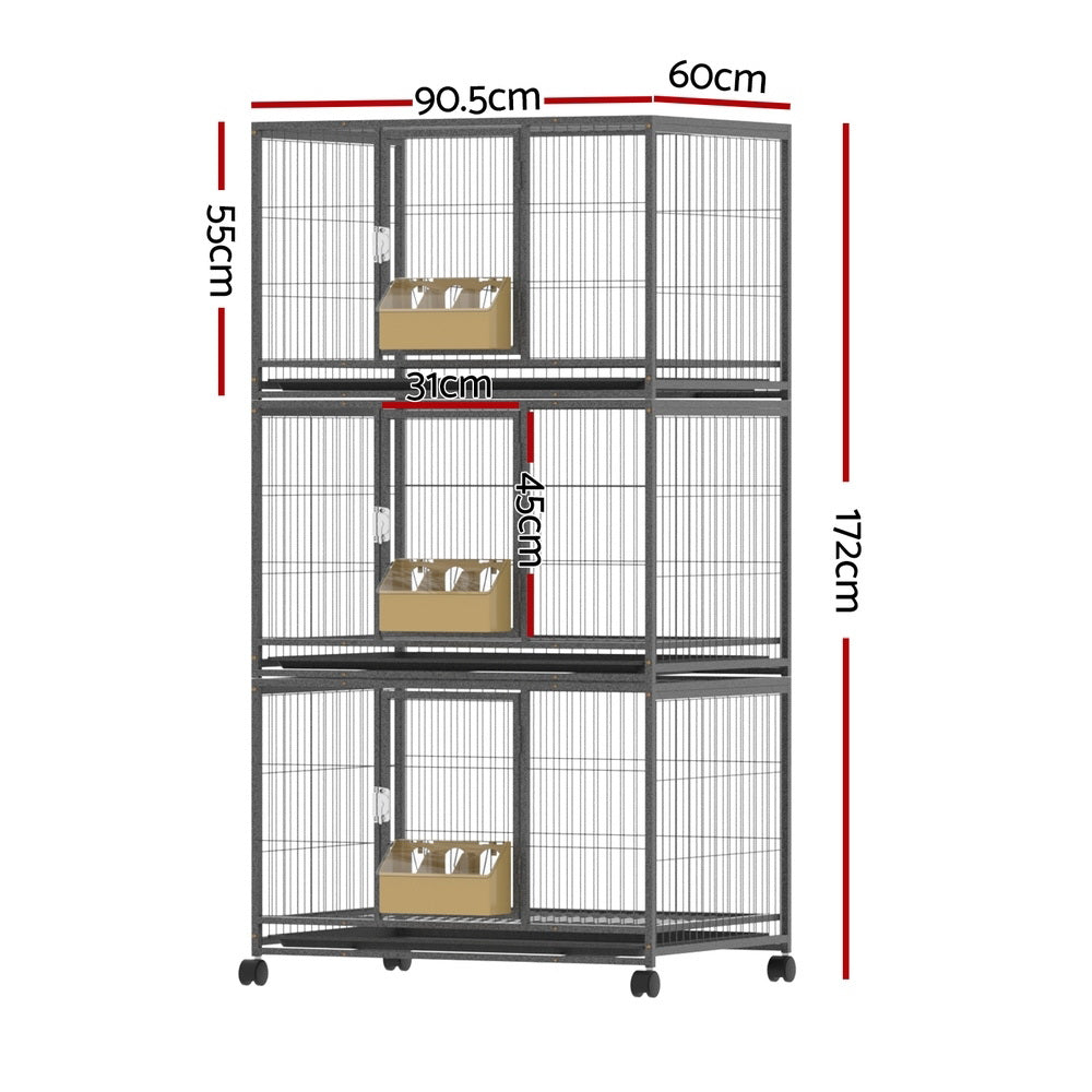 Bird Cages & Stands: i.Pet Bird Cage Large Bird Cages Aviary Budgie Perch Cage Parrot Pet Stand Wheels