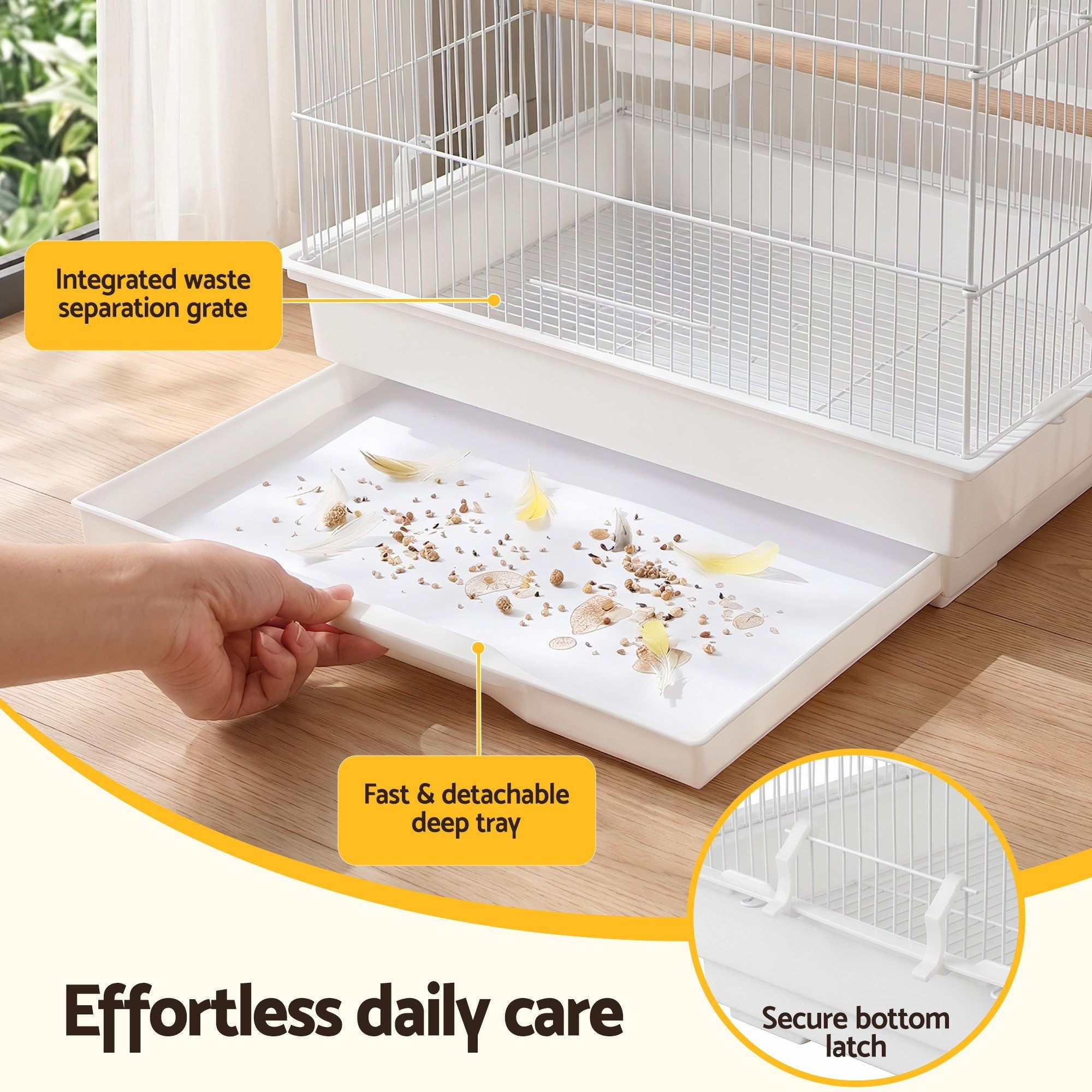 i.Pet 100cm Bird Cage Aviary Parrot Budgie White