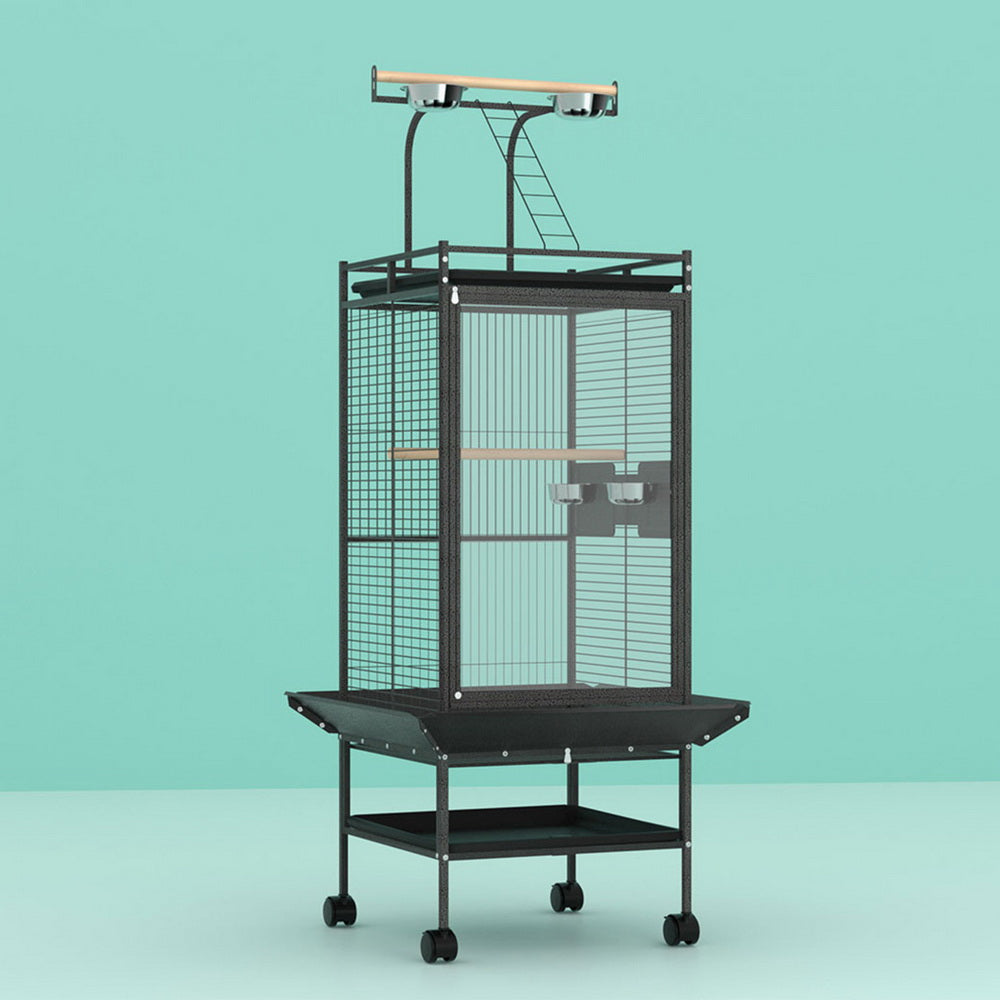 Bird Cages & Stands: i.Pet Bird Cage Large Cages 155cm Parrot Aviary Stand-Alone Budgie Wheels Castor
