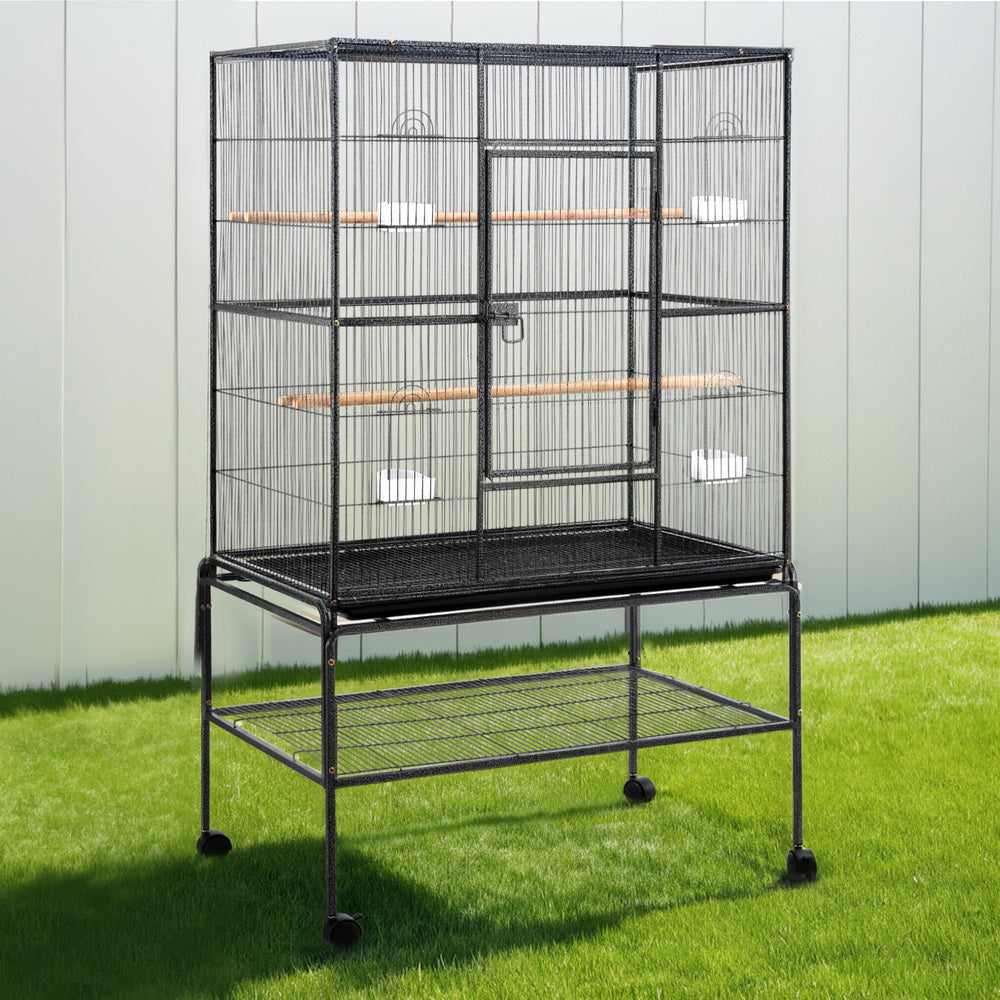 Bird Cages & Stands: i.Pet Bird Cage Large Cages 160cm Parrot Aviary Stand-Alone Budgie Wheels Castor