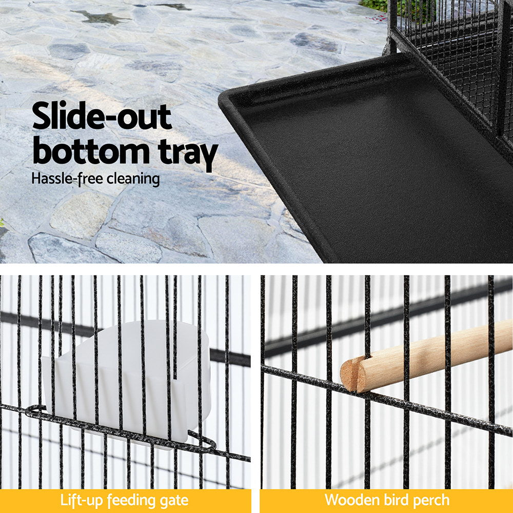 Bird Cages & Stands: i.Pet Bird Cage Large Cages 160cm Parrot Aviary Stand-Alone Budgie Wheels Castor