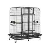 Bird Cages & Stands: i.Pet Bird Cage Extra Large Aviary 185cm Pet Parrot Cage Castor Wheel Removable Divider