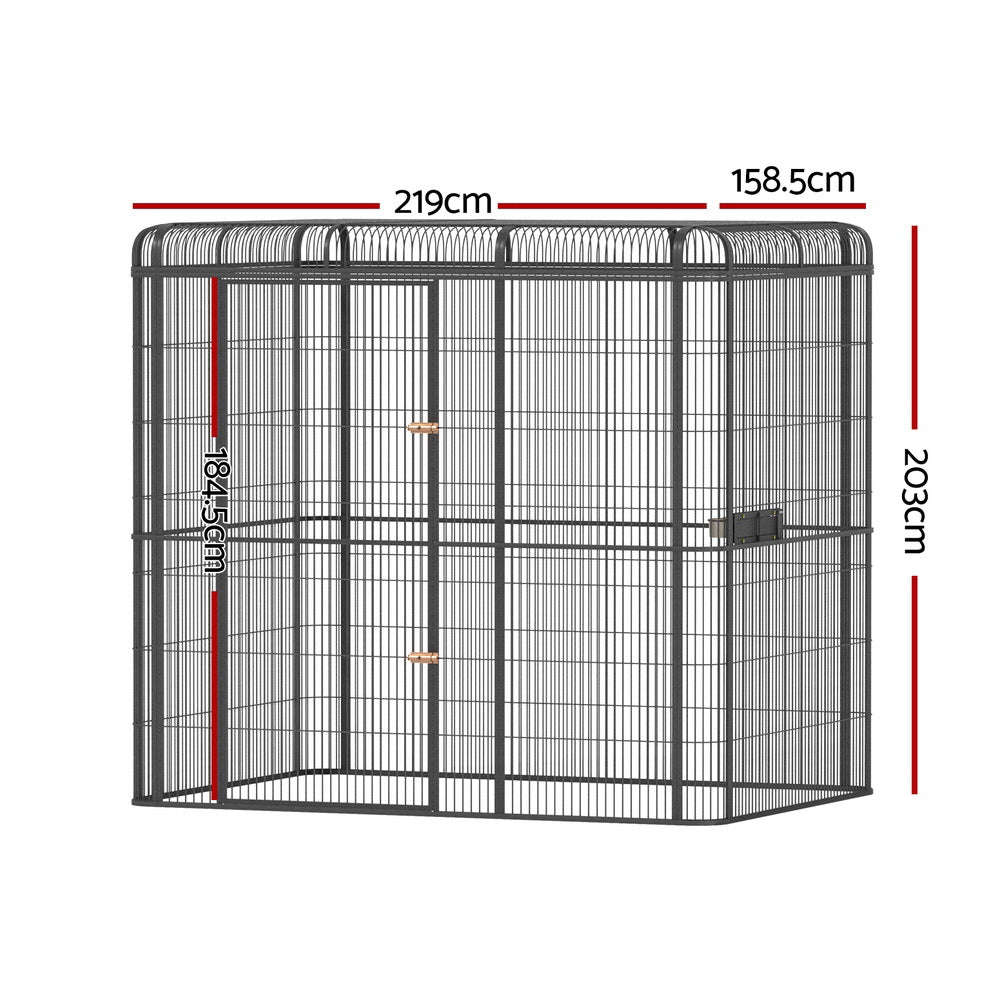 Bird Cages & Stands: i.Pet Bird Cage Large Walk-in Aviary Budgie Perch Cage Parrot Pet Huge 203cm