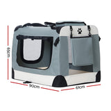 Cat Carriers & Crates: i.Pet Pet Carrier Soft Crate Dog Cat Travel 90x61CM Portable Foldable Car 2XL