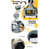 Cat Carriers & Crates: i.Pet Pet Carrier Soft Crate Dog Cat Travel 90x61CM Portable Foldable Car 2XL