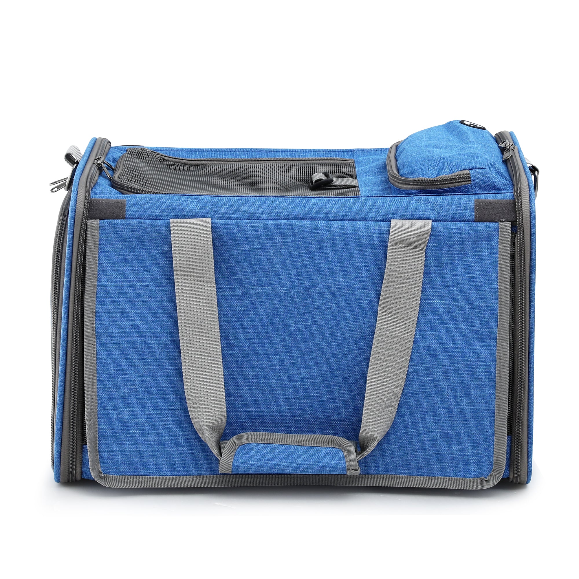 Dog Carriers & Crates: i.Pet Pet Carrier Bag Foldable Dog Cat Durable Crate Travel Cage Portable Car Kennel Blue