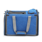 Dog Carriers & Crates: i.Pet Pet Carrier Bag Foldable Dog Cat Durable Crate Travel Cage Portable Car Kennel Blue