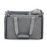 i.Pet Pet Carrier Bag Foldable Dog Cat Durable Crate Travel Cage Portable Car Kennel Grey