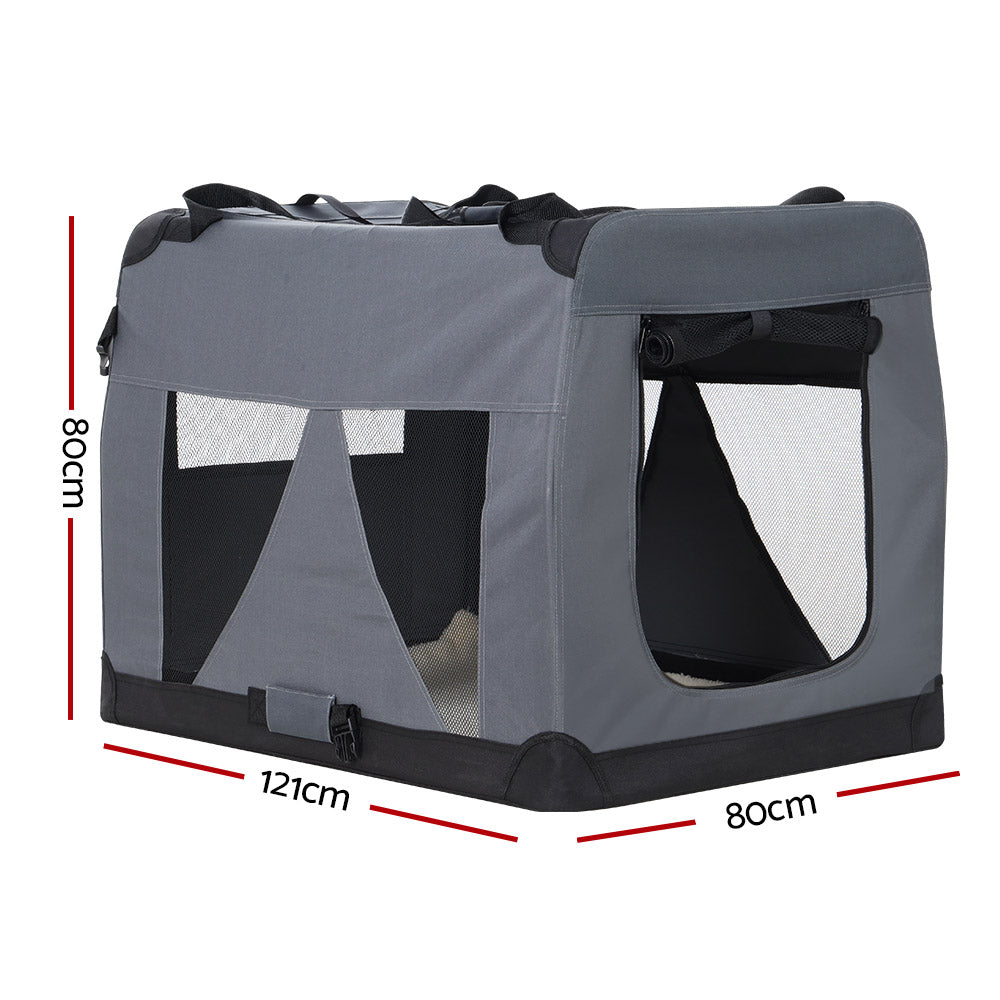 Cat Carriers & Crates: i.Pet Pet Carrier Soft Crate Dog Cat Travel 121x80CM Portable Foldable Car 4XL
