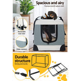 Cat Carriers & Crates: i.Pet Pet Carrier Soft Crate Dog Cat Travel 70x52CM Portable Foldable Car Large