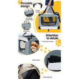 Cat Carriers & Crates: i.Pet Pet Carrier Soft Crate Dog Cat Travel 70x52CM Portable Foldable Car Large