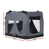 Cat Carriers & Crates: i.Pet Pet Carrier Soft Crate Dog Cat Travel 82x58CM Portable Foldable Car XL