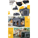 Cat Carriers & Crates: i.Pet Pet Carrier Soft Crate Dog Cat Travel 82x58CM Portable Foldable Car XL