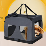 Cat Carriers & Crates: i.Pet Pet Carrier Soft Crate Dog Cat Travel 82x58CM Portable Foldable Car XL