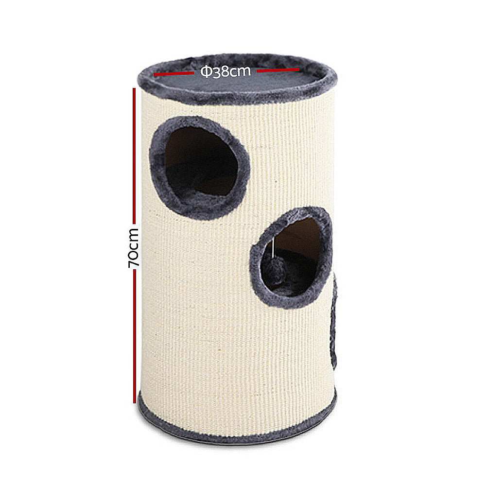 Cat Scratching Posts: i.Pet Cat Tree 70cm Scratching Post Tower Scratcher Trees Wood Condo House Toys